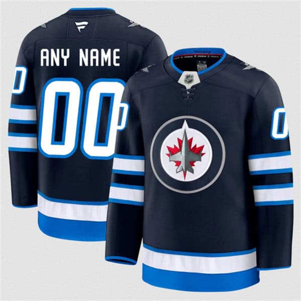 Winnipeg Jets Custom Navy 2024-25 Home Stitched Jersey