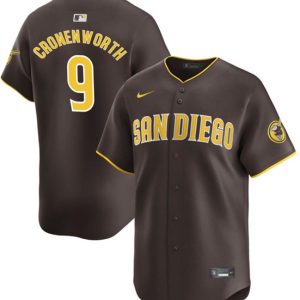 San Diego Padres #9 Jake Cronenworth Brown 2024 Away Limited Stitched Jersey