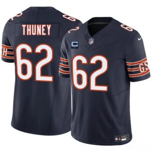 Chicago Bears #62 Joe Thuney Navy 2025 F.U.S.E. With 1-Star C Patch Vapor Untouchable Limited Stitched Jersey