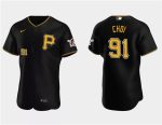 Pittsburgh Pirates #91 Ji Man Choi Black Flex Base Stitched Jersey