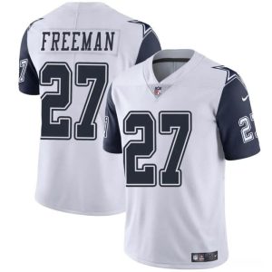 Dallas Cowboys #27 Royce Freeman White Color Rush Limited Stitched Jersey
