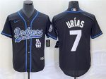 Los Angeles Dodgers #7 Julio Ur¨ªas Black With Patch Cool Base Stitched Jersey