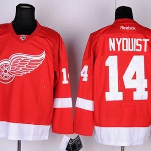 Red Wings #14 Gustav Nyquist Red Stitched Jersey