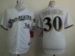 Brewers #30 Tyler Thornburg White Cool Base Stitche Jersey