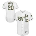 Royals #20 Frank White White Flexbase Authentic Collection 2016 Memorial Day Stitched Jersey
