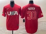 USA #30 Kyle Tucker 2023 Red World Classic Stitched Jersey
