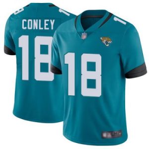 Jacksonville Jaguars #18 Chris Conley Teal Vapor Untouchable Limited Stitched Jersey