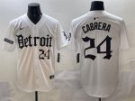 Detroit Tigers #24 Miguel Cabrera White 'Motor Gothic Edition' Vapor Premier Limited Stitched Jersey