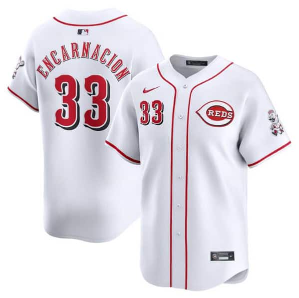 Cincinnati Reds #33 Christian Encarnacion White Home Limited Stitched Jersey