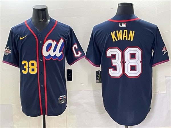 American League #38 Steven Kwan Navy 2025 All-Star Edition Limited Stitched Jersey