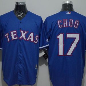 Rangers #17 Shin-Soo Choo Blue New Cool Base Stitched Jersey