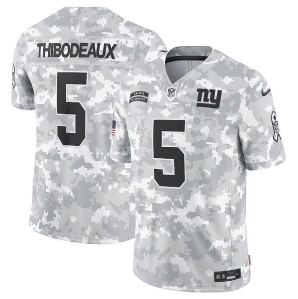 New York Giants #5 Kayvon Thibodeaux Arctic Camo 2024 F.U.S.E. Salute To Service Limited Stitched Jersey