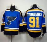 Blues #91 Vladimir Tarasenko Light Blue Home Stitched Jersey
