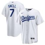 Los Angeles Dodgers #7 Blake Snell White 2024 Cool Base Stitched Jersey
