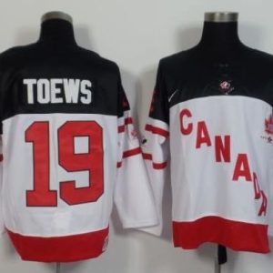 Olympic CA. #19 Jonathan Toews White 100th Anniversary Stitched Jersey