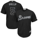 Atlanta Braves #5 Freddie Freeman "Phillip" Majestic Black 2019 Players' Weekend Player Stitched Jersey
