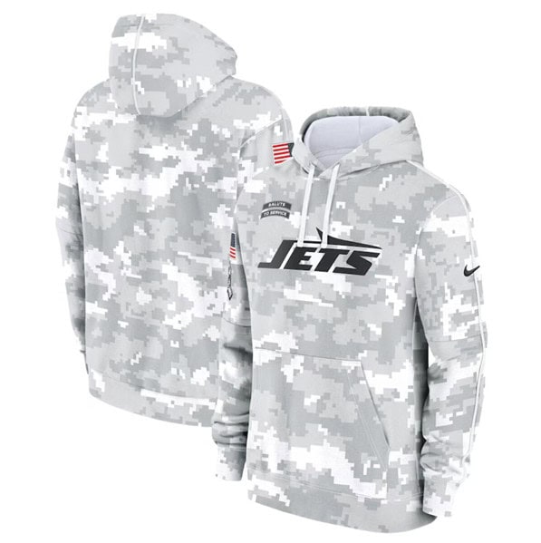 New York Jets 2024 Arctic Camo Salute To Service Club Fleece Pullover Hoodie