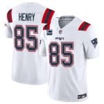 New England Patriots #85 Hunter Henry White 2025 F.U.S.E. With 4-Star C Patch Vapor Limited Stitched Jersey