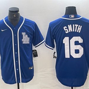 Los Angeles Dodgers #16 Will Smith Blue Cool Base Stitched Jersey