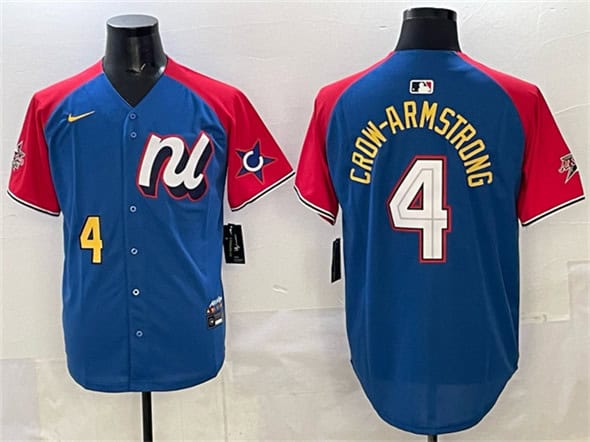 National League #4 Pete Crow-Armstrong Blue Red Alternate 2025 All-Star Edition Limited Stitched Jersey