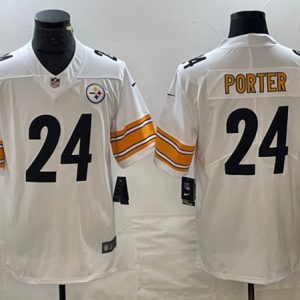 Pittsburgh Steelers #24 Joey Porter Jr. White Vapor Untouchable Limited Stitched Jersey