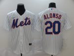 New York Mets #20 Pete Alonso White Cool Base Stitched Jersey
