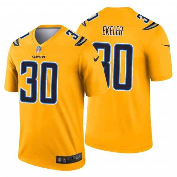 Los Angeles Chargers #30 Austin Ekeler Gold Inverted Legend Jersey