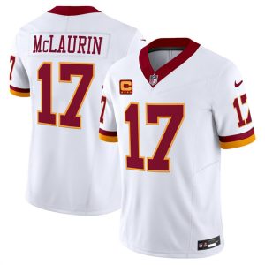 Washington Commanders #17 Terry McLaurin White 2025 F.U.S.E. With 4-star C Patch Throwback Vapor Limited Football Stitched Jersey