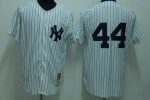 Mitchelland Ness Yankees #44 Reggie Jackson Stitched White Throwback Jersey