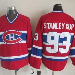 Canadiens #93 Stanley Cup Red CCM Throwback Stitched Jersey