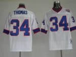 Mitchell Ness Bills #34 Thurman Thomas White Stitched Throwback Jersey