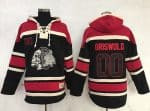 Blackhawks #00 Clark Griswold Black Sawyer Hooded Sweatshirt Stitched Jersey