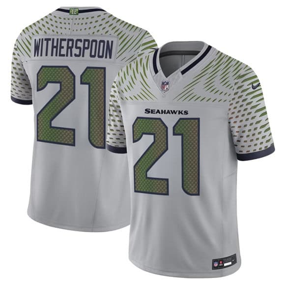 Seattle Seahawks #21 Devon Witherspoon Gray 2025 F.U.S.E. ¡°Rivalries¡± Vapor Limited Football Stitched Jersey