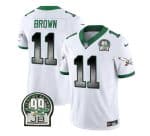 Philadelphia Eagles #11 A. J. Brown White 2023 F.U.S.E. Throwback Vapor Untouchable Limited Stitched Jersey