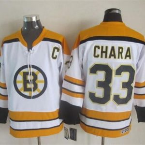 Bruins #33 Zdeno Chara White CCM Throwback Stitched Jersey