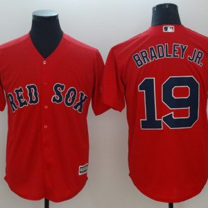 Boston Red Sox #19 Jackie Bradley Jr. Majestic Scarlet Cool Base Player Stitched Jersey