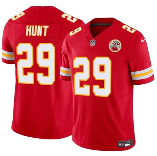 Kansas City Chiefs #29 Kareem Hunt Red 2024 F.U.S.E. Vapor Untouchable Limited Stitched Jersey