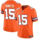 Denver Broncos #15 Nik Bonitto Orange F.U.S.E. Mile High Collection 1977 Throwback Vapor Limited Stitched Jersey