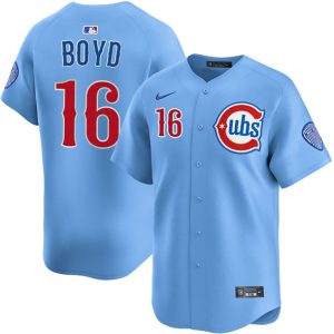 Chicago Cubs #16 Matthew Boyd Blue 2024-25 2nd Alternate Limited Stitched Jersey