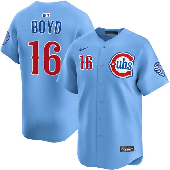 Chicago Cubs #16 Matthew Boyd Blue 2024-25 2nd Alternate Limited Stitched Jersey
