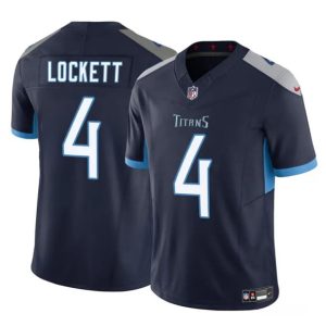 Tennessee Titans #4 Tyler Lockett Navy 2025 F.U.S.E. Vapor Limited Football Stitched Jersey