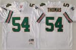 Miami Dolphins #54 Zach Thomas White Throwback Stitched Football Jersey