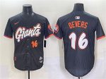 San Francisco Giants #16 Rafael Devers Anthracite 2025 City Connect Limited Stitched Jersey