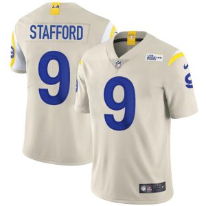 Los Angeles Rams #9 Matthew Stafford Bone Stitched Jersey