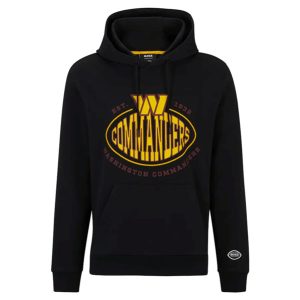 Washington Commanders Black BOSS X Touchback Pullover Hoodie