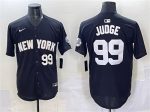 New York Yankees #99 Aaron Judge Black Limited Stitched Jersey