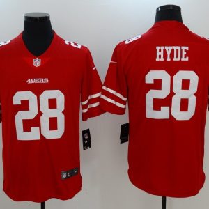San Francisco 49ers #28 Carlos Hyde Nike Scarlet Vapor Untouchable Limited Stitched Jersey