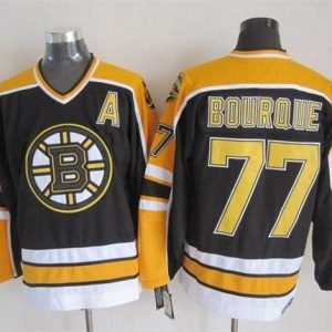 Bruins #77 Ray Bourque Black CCM Throwback New Stitched Jersey