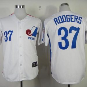 Mitchell And Ness Expos #37 Steve Rodgers White Throwback Stitched Jersey