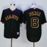 Giants #8 Hunter Pence Black New Cool Base Fashion Stitched Jersey